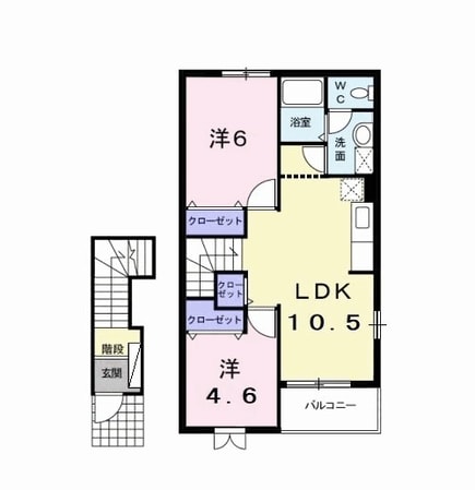 メゾンプラシードＡの物件間取画像